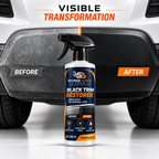 Black Trim Restorer 300ml before and after