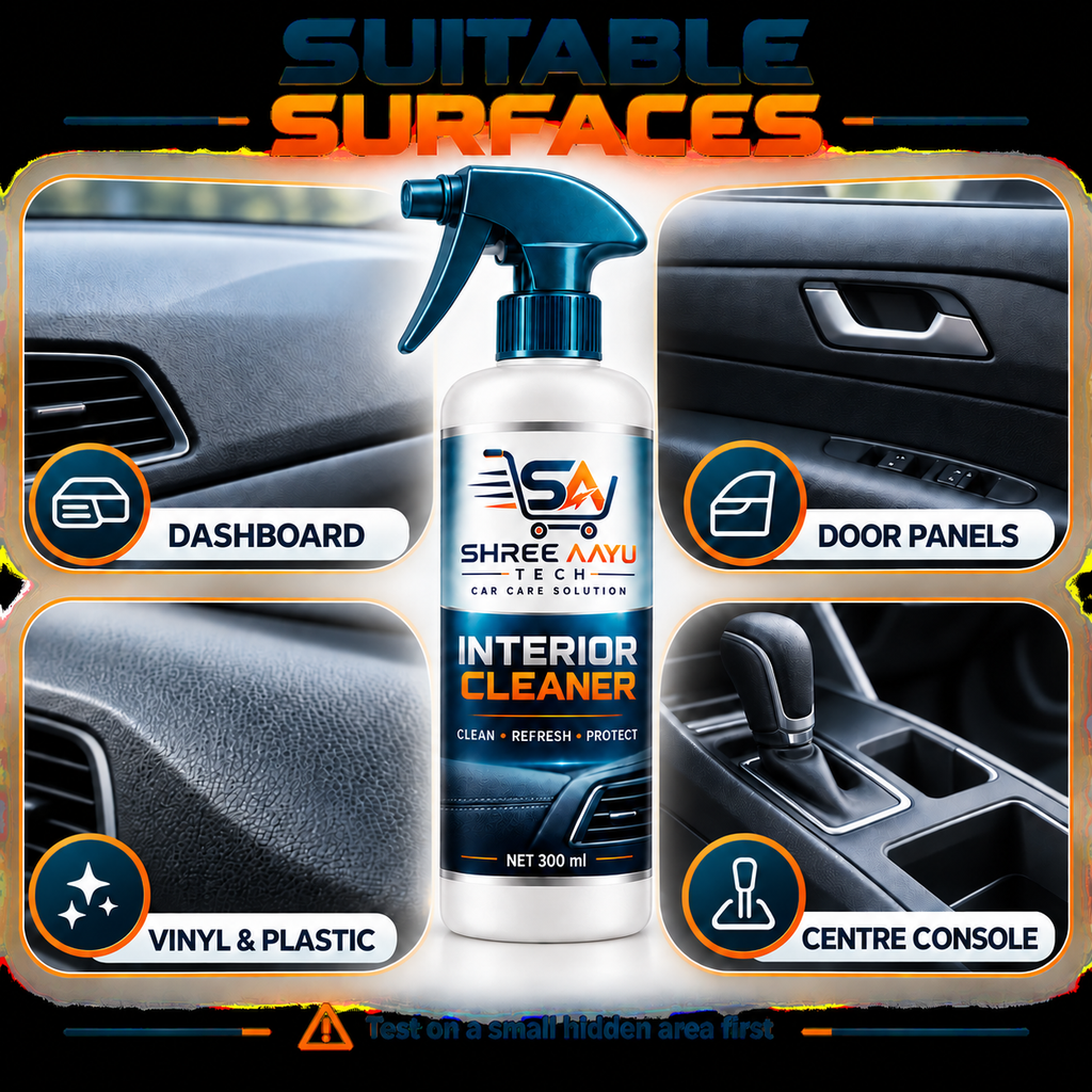 Suitable surfaces for Interior Cleaner 300ml