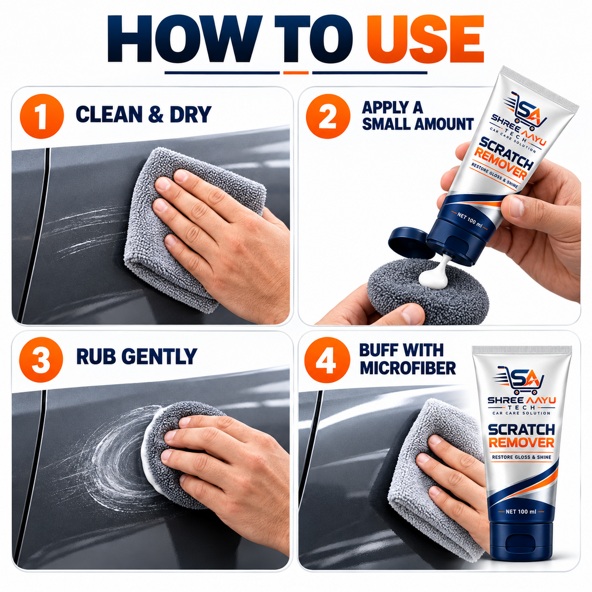 How to use Scratch Remover 100ml