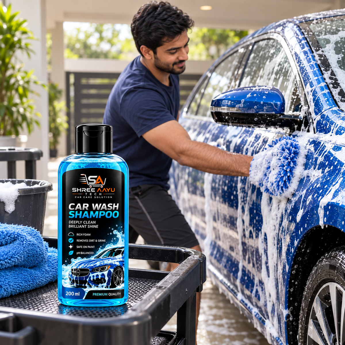 Car Wash Shampoo 500ml lifestyle application