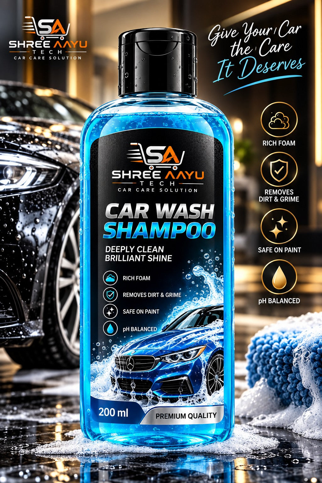 SHREE AAYU TECH Car Wash Shampoo 500ml lifestyle image